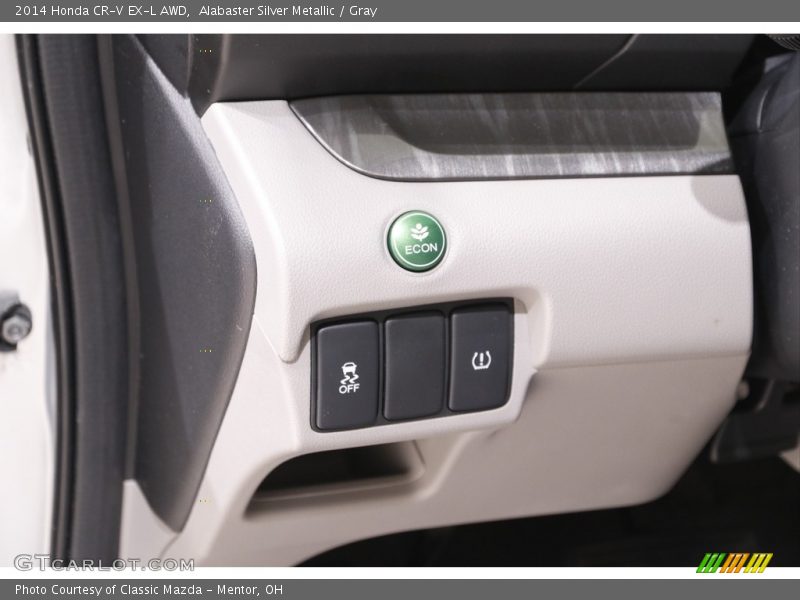 Alabaster Silver Metallic / Gray 2014 Honda CR-V EX-L AWD