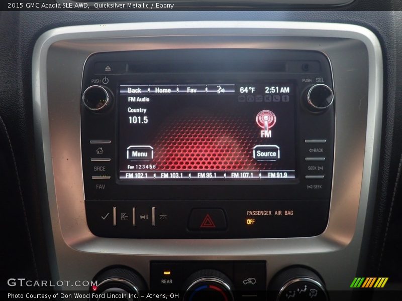 Quicksilver Metallic / Ebony 2015 GMC Acadia SLE AWD
