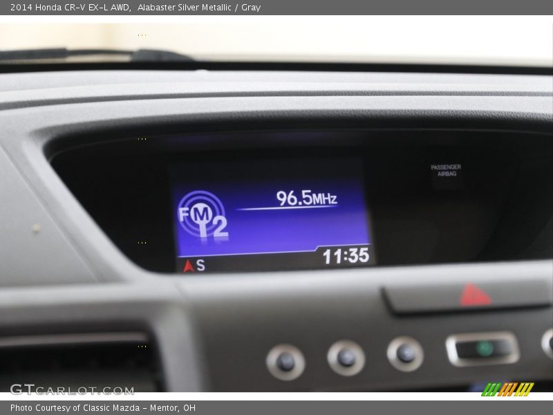 Alabaster Silver Metallic / Gray 2014 Honda CR-V EX-L AWD