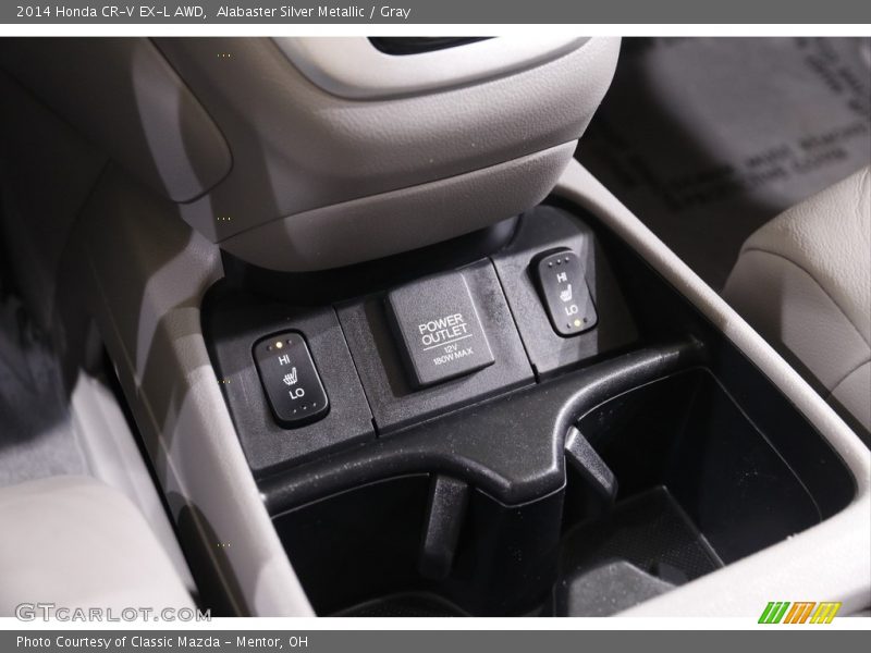 Alabaster Silver Metallic / Gray 2014 Honda CR-V EX-L AWD