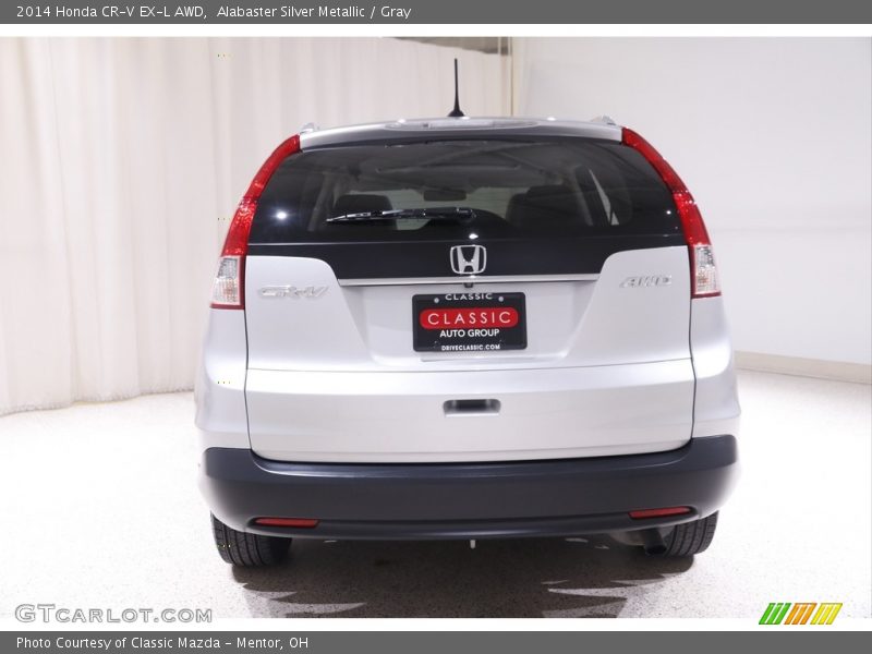 Alabaster Silver Metallic / Gray 2014 Honda CR-V EX-L AWD