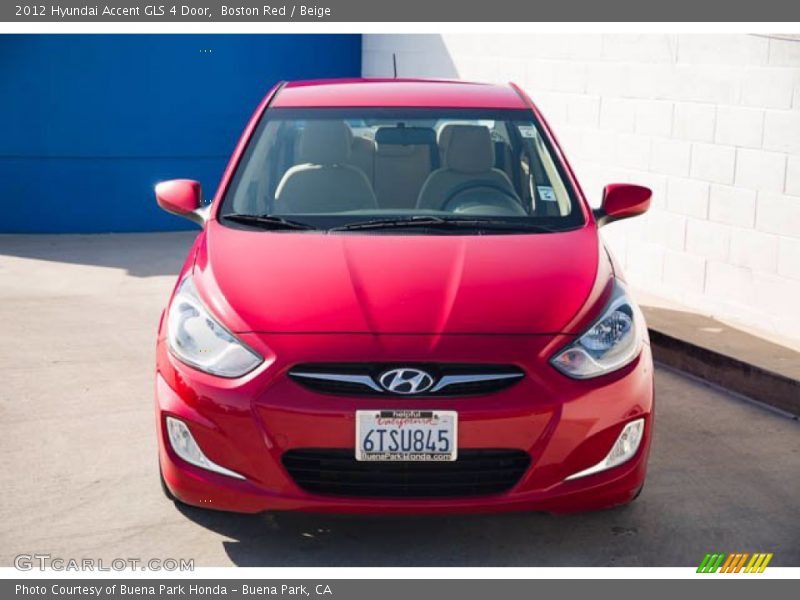 Boston Red / Beige 2012 Hyundai Accent GLS 4 Door