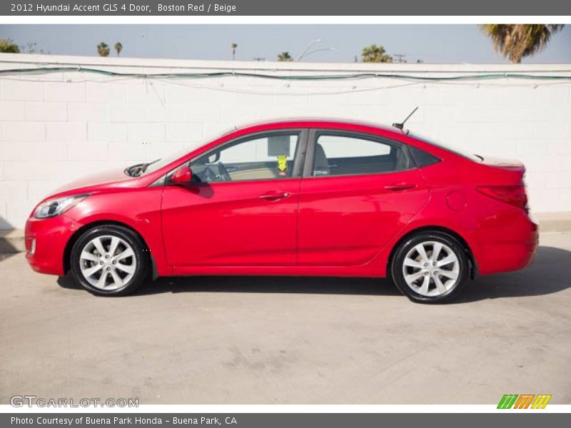 Boston Red / Beige 2012 Hyundai Accent GLS 4 Door