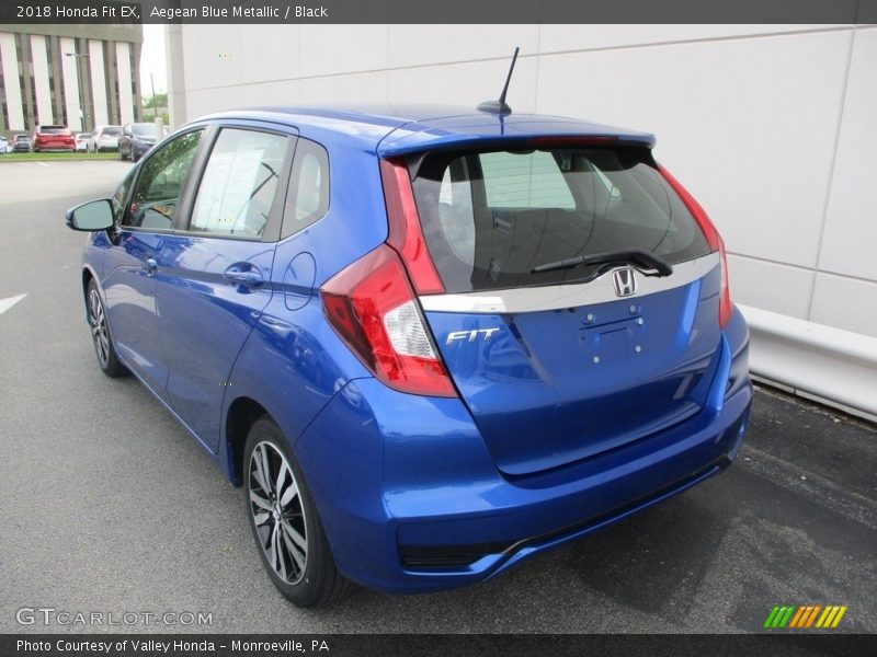 Aegean Blue Metallic / Black 2018 Honda Fit EX