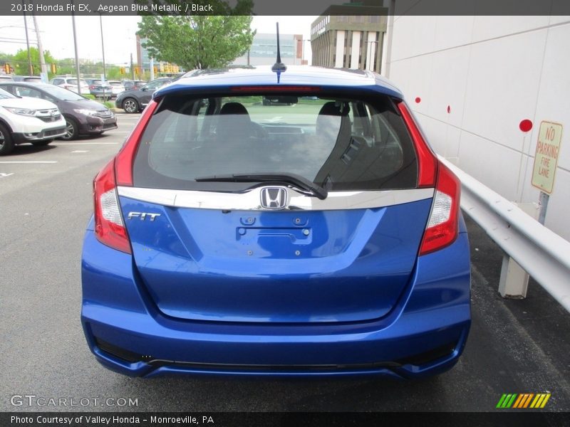 Aegean Blue Metallic / Black 2018 Honda Fit EX