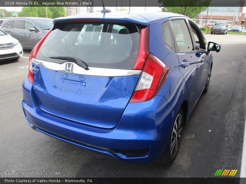 Aegean Blue Metallic / Black 2018 Honda Fit EX