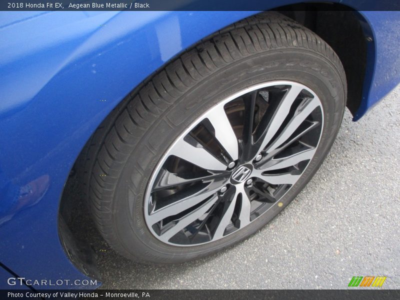 Aegean Blue Metallic / Black 2018 Honda Fit EX