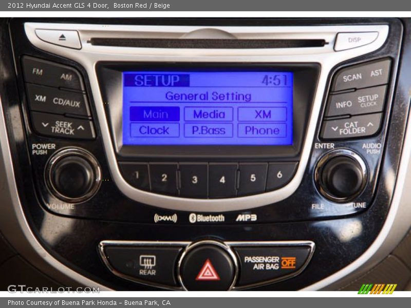 Boston Red / Beige 2012 Hyundai Accent GLS 4 Door