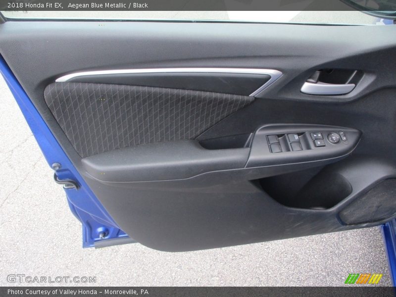 Aegean Blue Metallic / Black 2018 Honda Fit EX