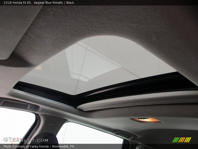 Aegean Blue Metallic / Black 2018 Honda Fit EX
