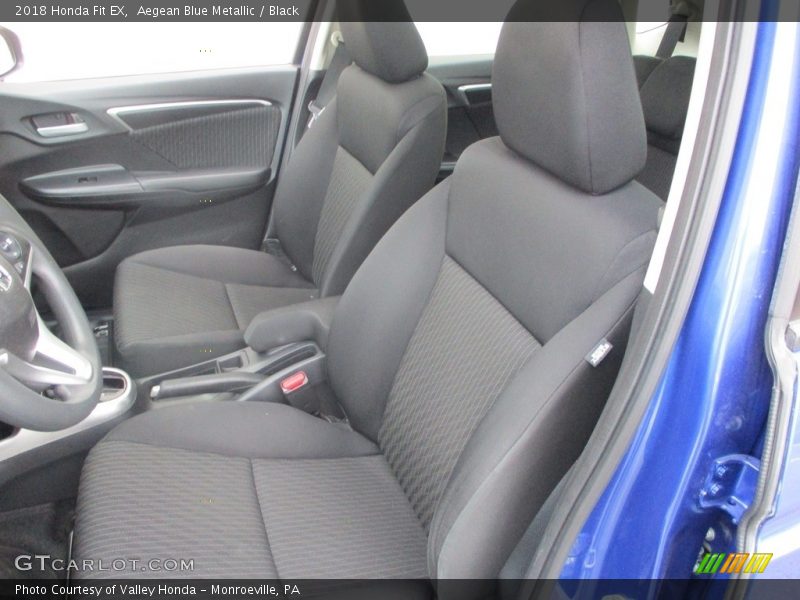 Aegean Blue Metallic / Black 2018 Honda Fit EX
