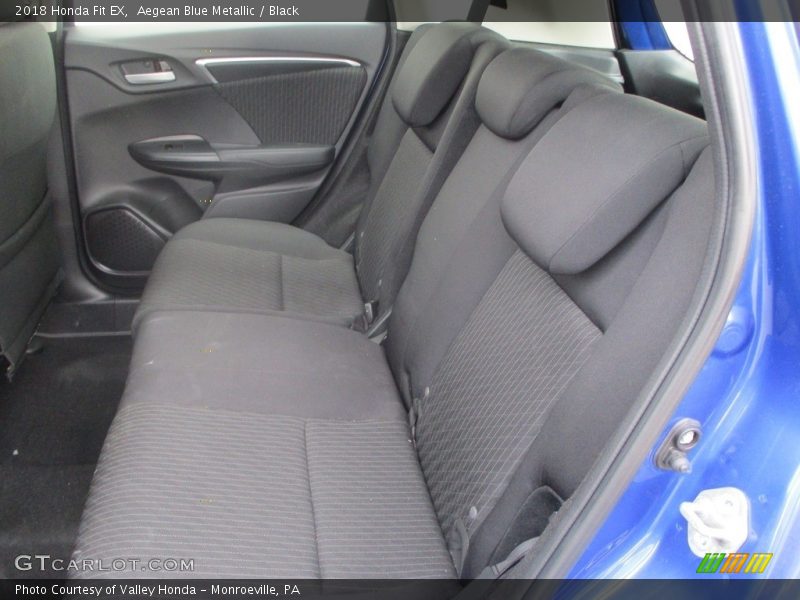 Aegean Blue Metallic / Black 2018 Honda Fit EX