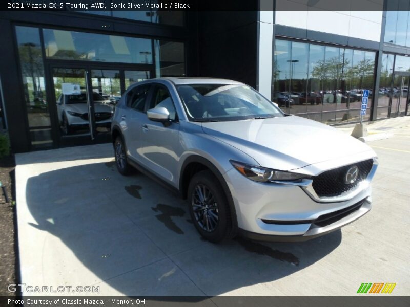 Sonic Silver Metallic / Black 2021 Mazda CX-5 Touring AWD