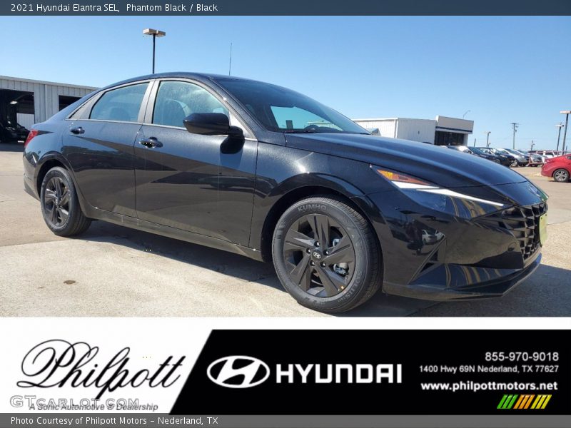 Phantom Black / Black 2021 Hyundai Elantra SEL