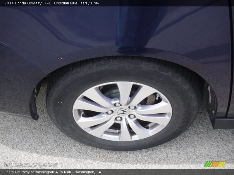 Obsidian Blue Pearl / Gray 2014 Honda Odyssey EX-L