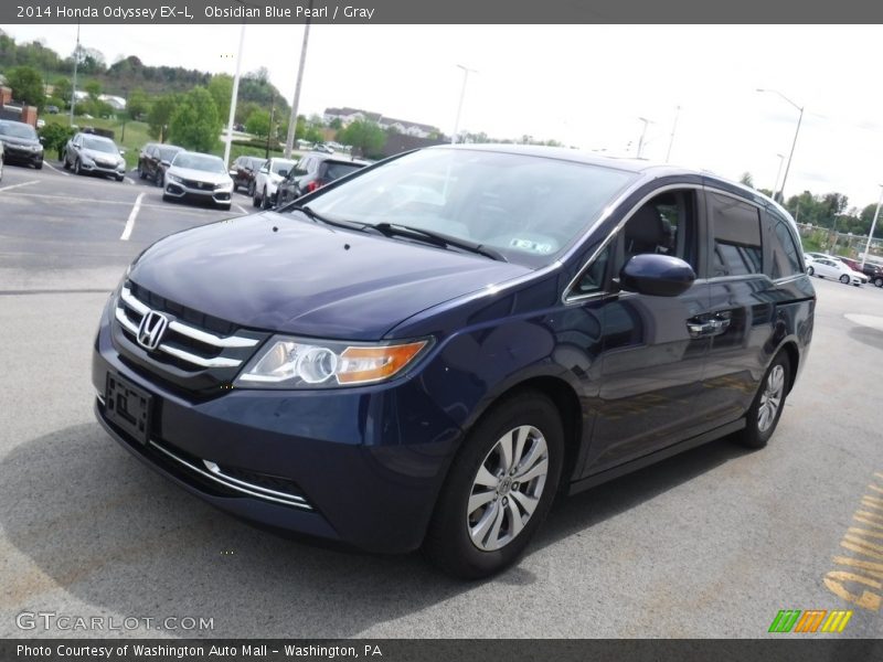 Obsidian Blue Pearl / Gray 2014 Honda Odyssey EX-L