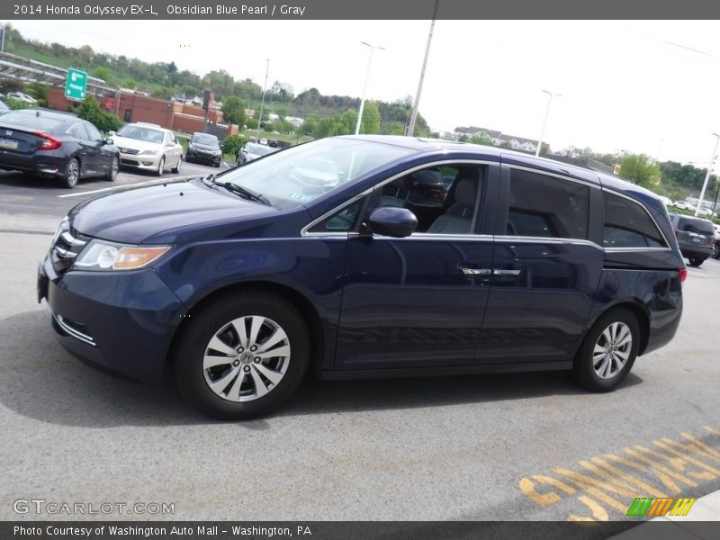Obsidian Blue Pearl / Gray 2014 Honda Odyssey EX-L