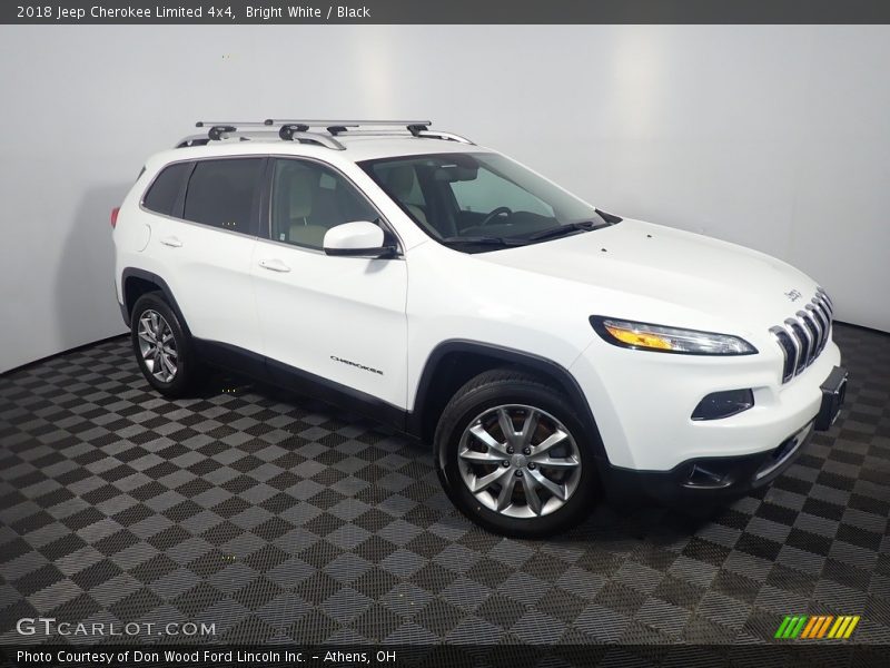 Bright White / Black 2018 Jeep Cherokee Limited 4x4