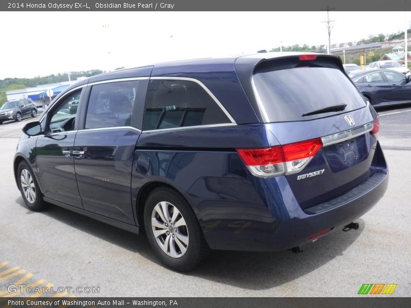 Obsidian Blue Pearl / Gray 2014 Honda Odyssey EX-L