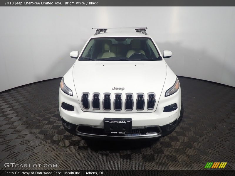 Bright White / Black 2018 Jeep Cherokee Limited 4x4