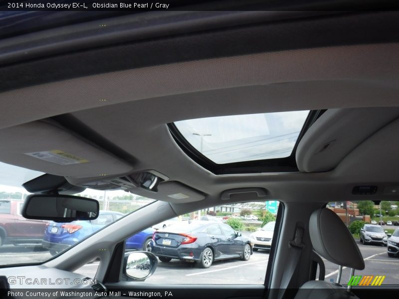 Obsidian Blue Pearl / Gray 2014 Honda Odyssey EX-L