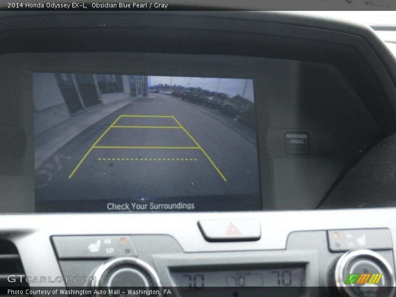 Obsidian Blue Pearl / Gray 2014 Honda Odyssey EX-L