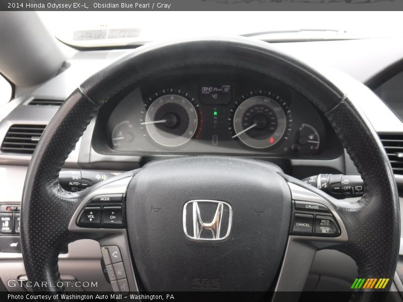 Obsidian Blue Pearl / Gray 2014 Honda Odyssey EX-L
