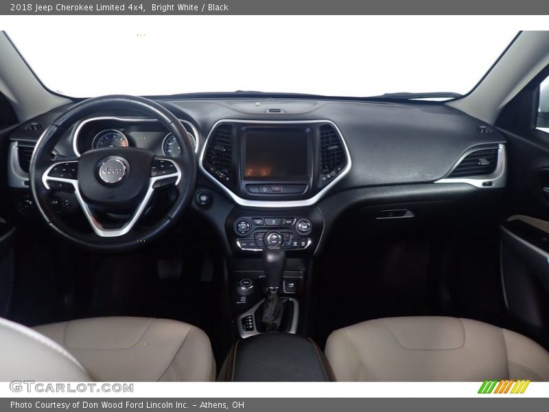 Bright White / Black 2018 Jeep Cherokee Limited 4x4