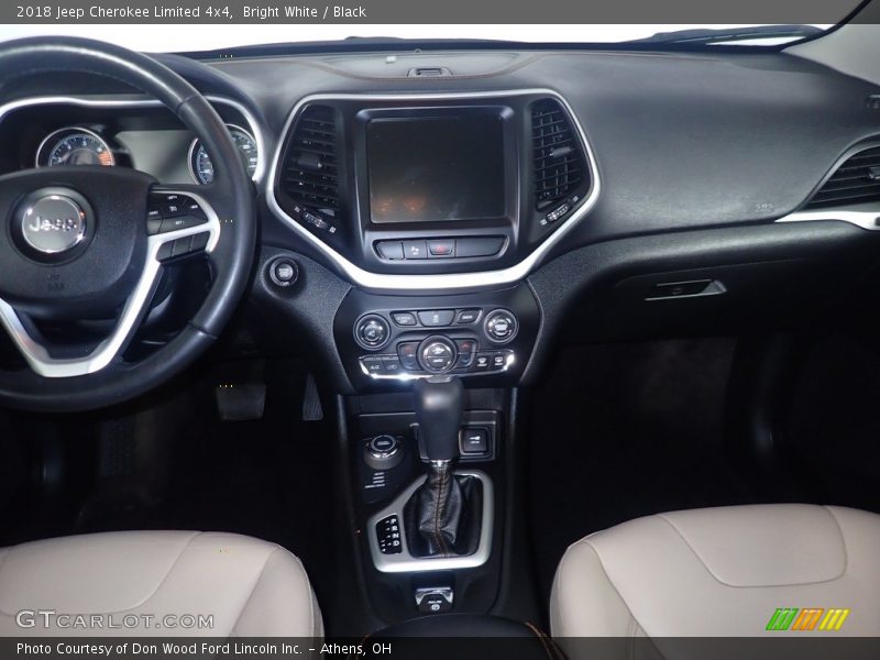 Bright White / Black 2018 Jeep Cherokee Limited 4x4