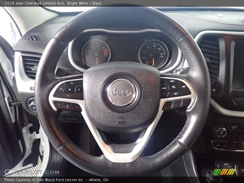 Bright White / Black 2018 Jeep Cherokee Limited 4x4
