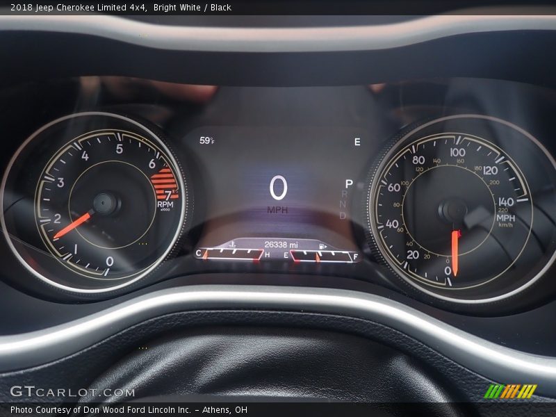 Bright White / Black 2018 Jeep Cherokee Limited 4x4