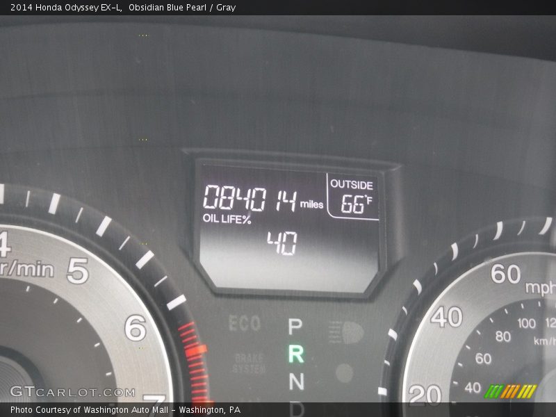Obsidian Blue Pearl / Gray 2014 Honda Odyssey EX-L