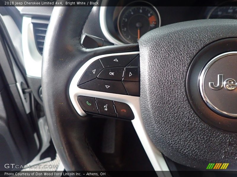 Bright White / Black 2018 Jeep Cherokee Limited 4x4