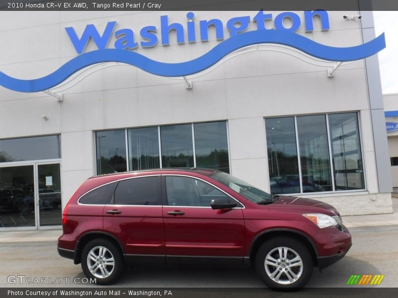 Tango Red Pearl / Gray 2010 Honda CR-V EX AWD