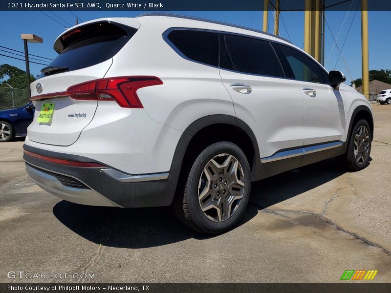 Quartz White / Black 2021 Hyundai Santa Fe SEL AWD