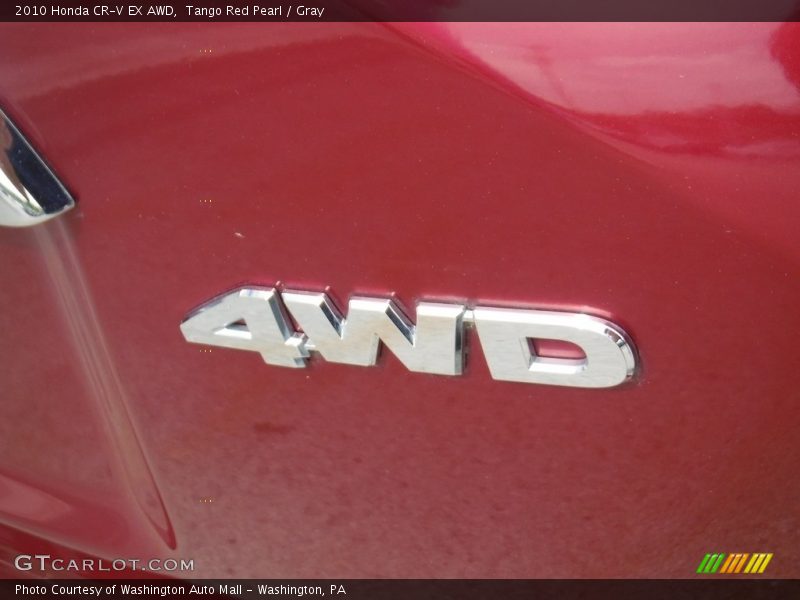 Tango Red Pearl / Gray 2010 Honda CR-V EX AWD