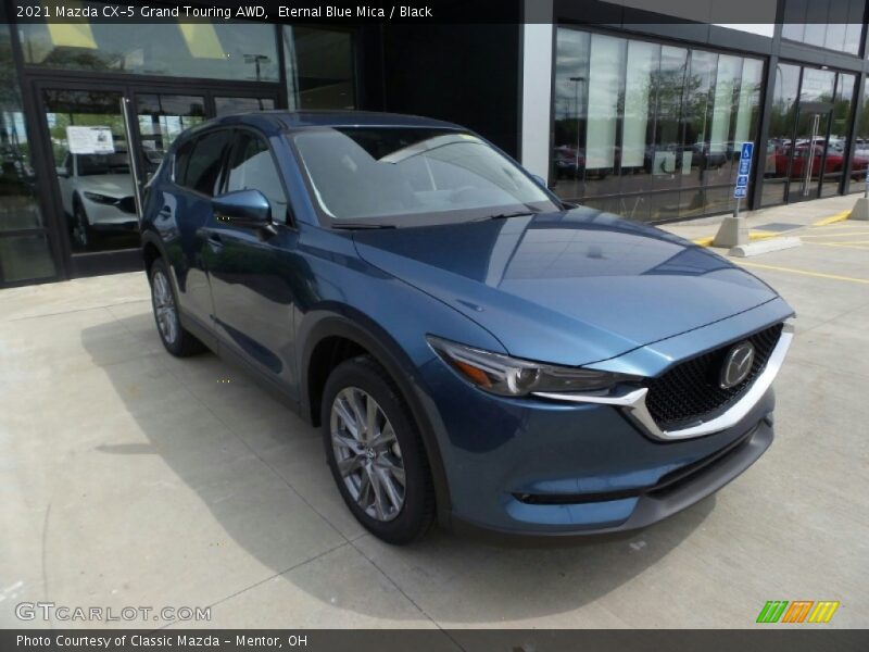 Eternal Blue Mica / Black 2021 Mazda CX-5 Grand Touring AWD