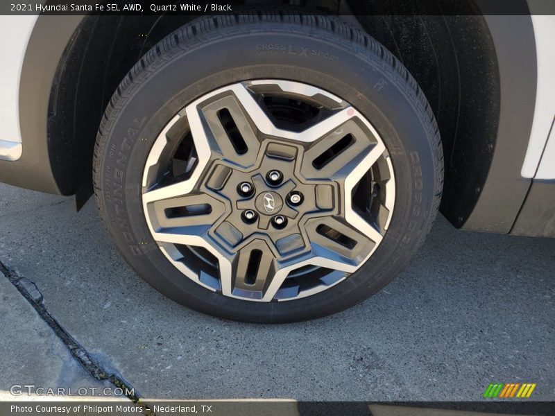 Quartz White / Black 2021 Hyundai Santa Fe SEL AWD