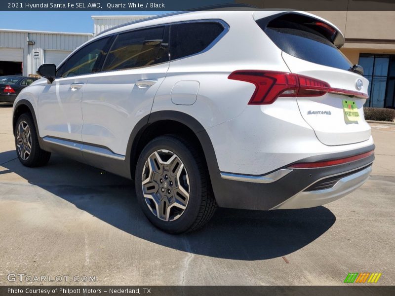 Quartz White / Black 2021 Hyundai Santa Fe SEL AWD