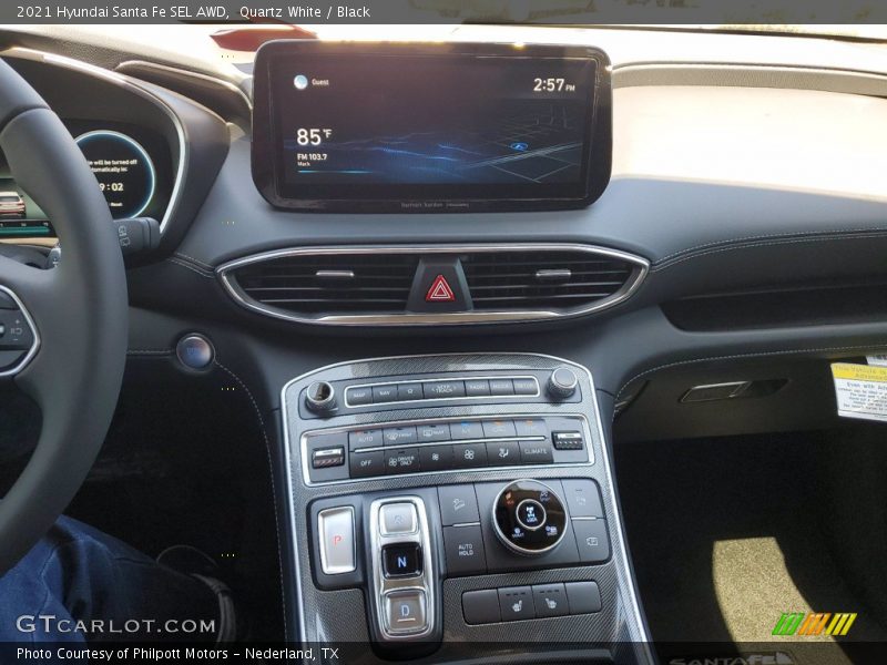 Quartz White / Black 2021 Hyundai Santa Fe SEL AWD