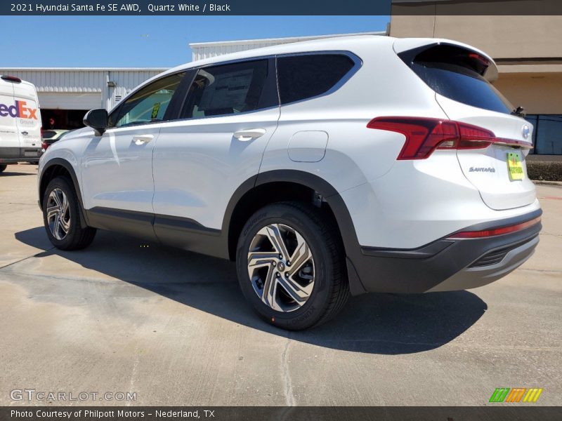 Quartz White / Black 2021 Hyundai Santa Fe SE AWD