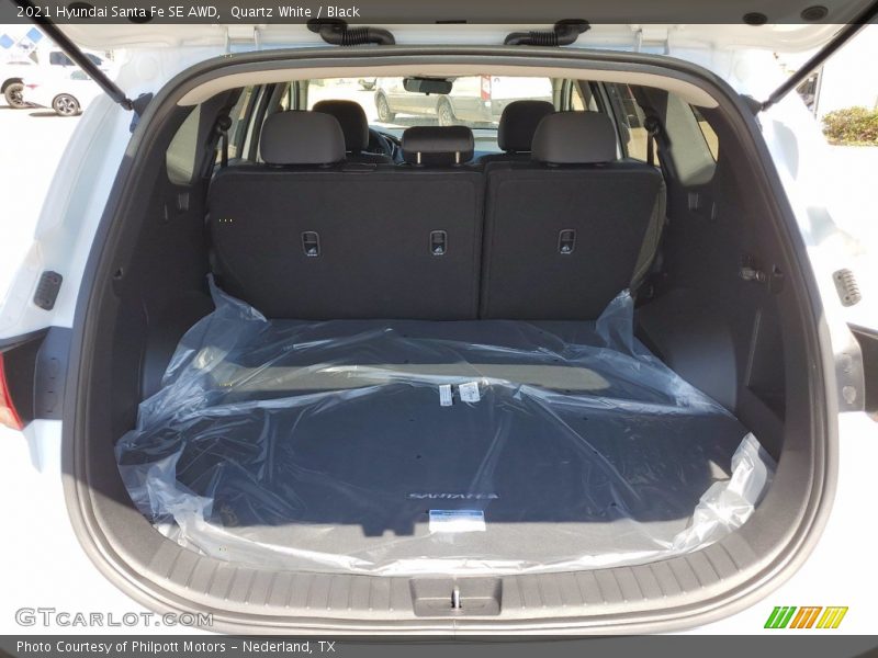 Quartz White / Black 2021 Hyundai Santa Fe SE AWD