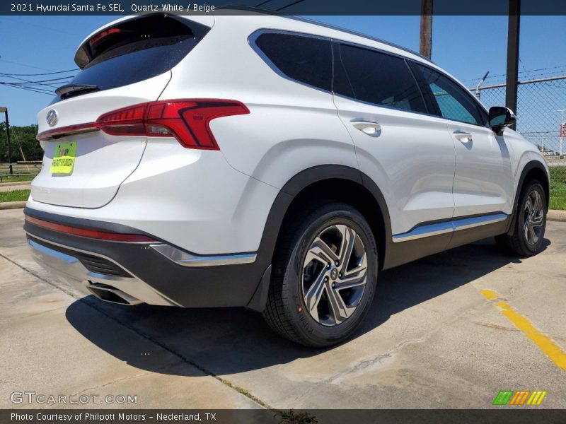 Quartz White / Beige 2021 Hyundai Santa Fe SEL