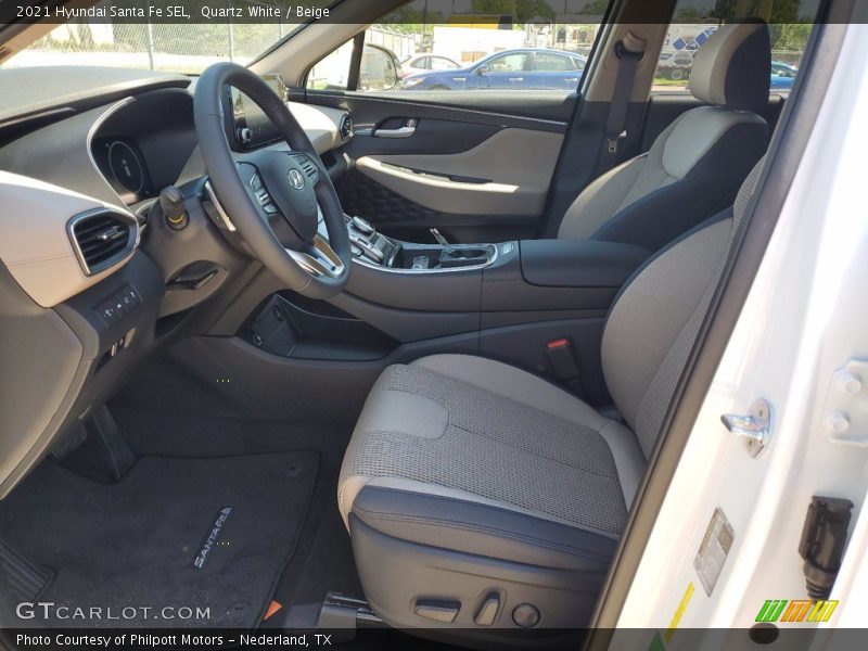 Quartz White / Beige 2021 Hyundai Santa Fe SEL