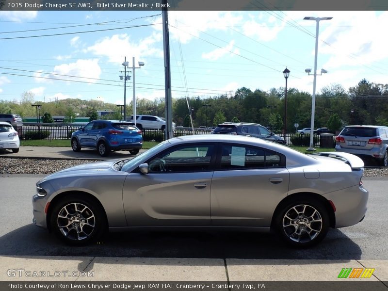 Billet Silver Metallic / Black 2015 Dodge Charger SE AWD