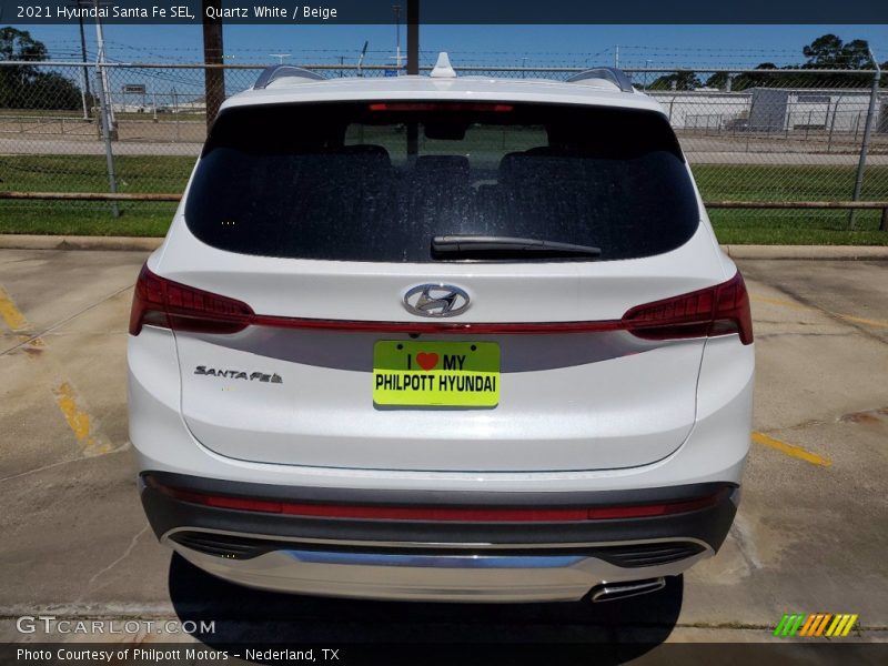 Quartz White / Beige 2021 Hyundai Santa Fe SEL
