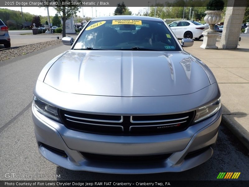 Billet Silver Metallic / Black 2015 Dodge Charger SE AWD