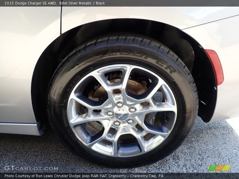 Billet Silver Metallic / Black 2015 Dodge Charger SE AWD