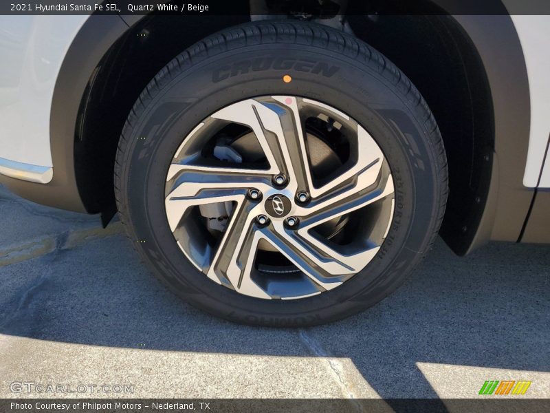 Quartz White / Beige 2021 Hyundai Santa Fe SEL