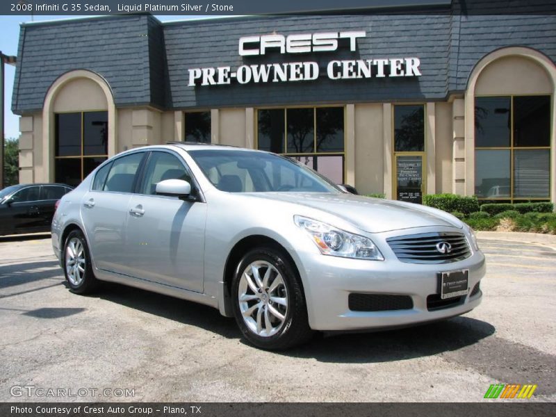 Liquid Platinum Silver / Stone 2008 Infiniti G 35 Sedan